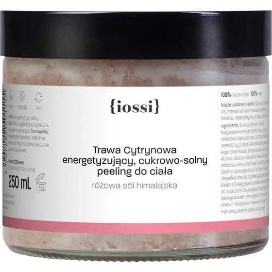 Iossi Peeling cukrowy Trawa Cytrynowa z solą himalajską 250ml