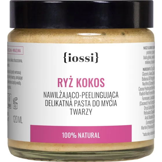 Iossi Ryż i Kokos nawilżająca pasta do mycia twarzy 120ml