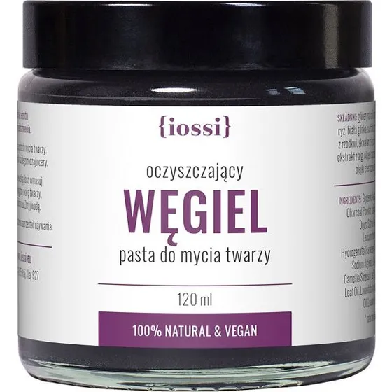 Iossi Węgiel oczyszczająca pasta do mycia twarzy 120ml