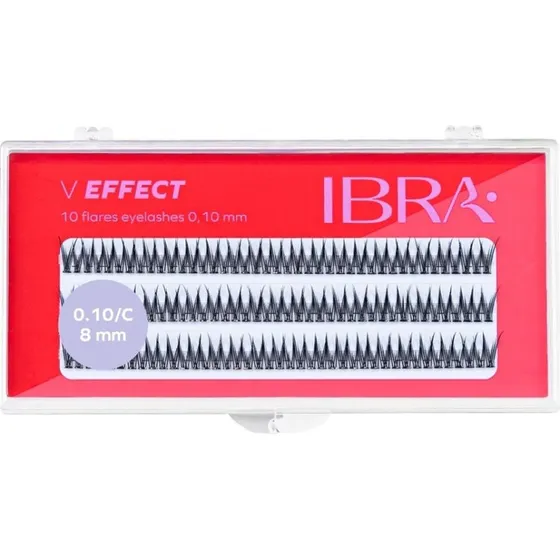Ibra V Effect kępki rzęs 8mm Black 120 szt.