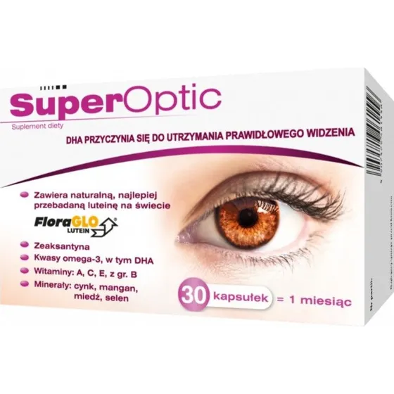SuperOptic suplement diety wspierający wzrok, 30 kapsułek