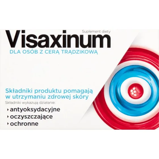 Visaxinum Suplement diety dla osób z cerą trądzikową, 30 tabletek