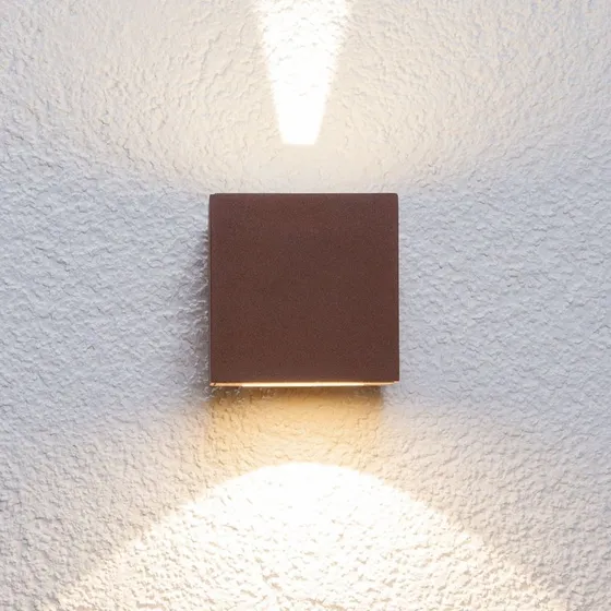 Lucande kinkiet zewnętrzny LED Jarno, rdza, metal, 9cm