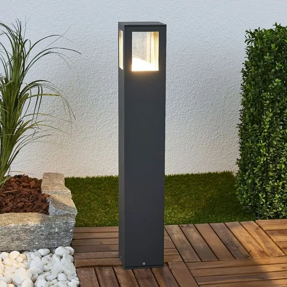Słupek oświetleniowy LED Nicola 65 cm, antracyt, Lucande