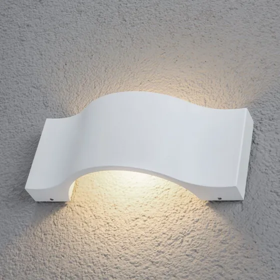 Lucande Jace LED Lampa Ogrodowa Ścienna Biała