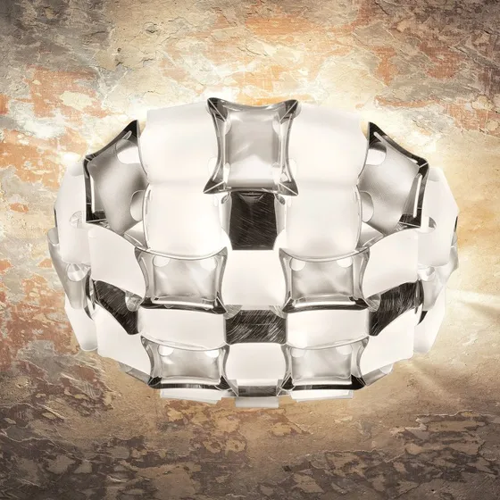 Lampa sufitowa Slamp Mida, Ø 67 cm, platyna/biała