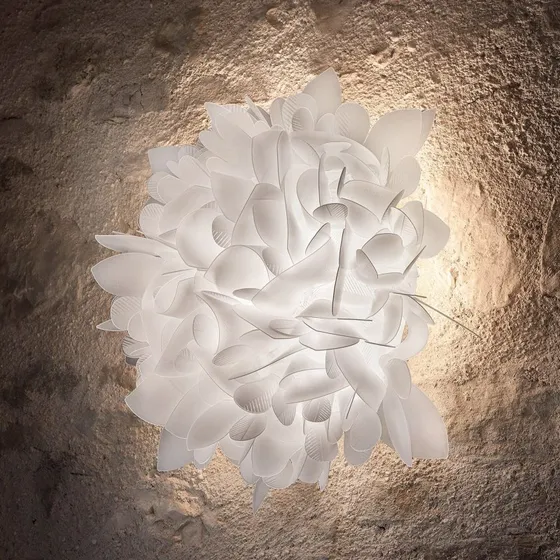 Slamp Veli Foliage Medium Kinkiet, Biały, Ø 54 cm