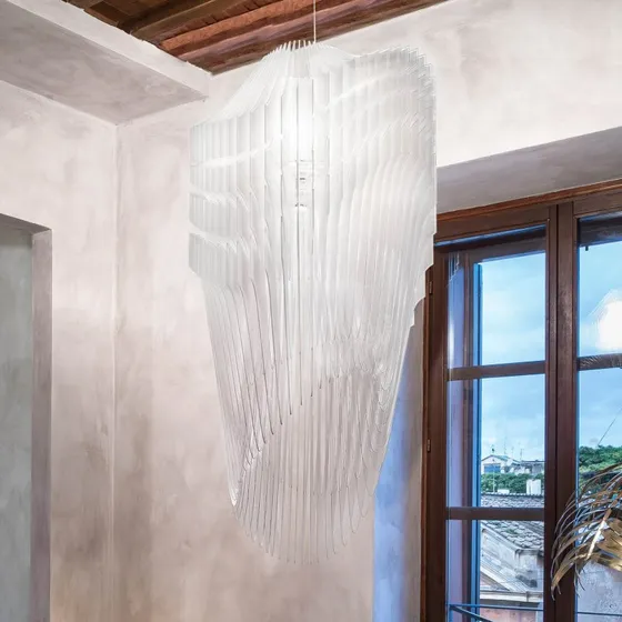 Slamp Avia S designerski żyrandol biały - projekt Zaha Hadid