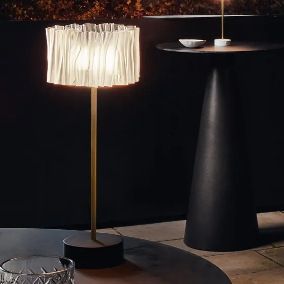 Slamp Accordéon Battery Lampa Stołowa Czarna