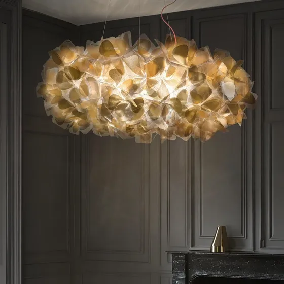 Slamp Clizia Mama Non Mama Żyrandol, Ø 78 cm, złoto/przezroczysty