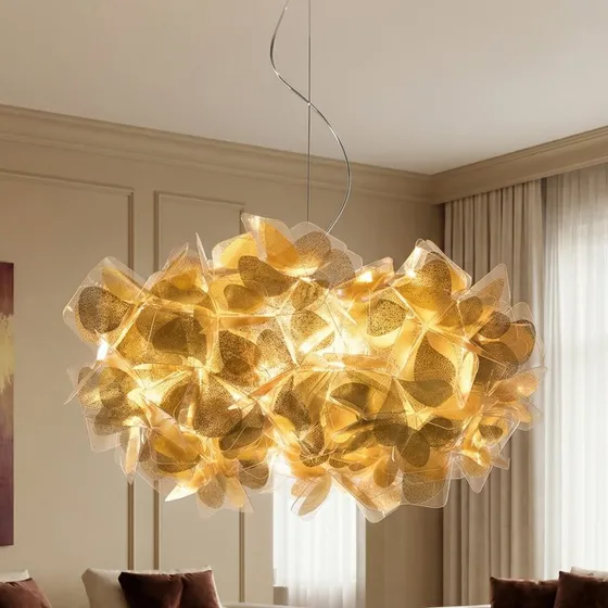Slamp Clizia Mama Non Mama Lampa Wisząca, Ø53cm, złoty/przezroczysty