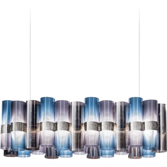 Slamp La Lollo Żyrandol LED niebiesko-fioletowy, 100 cm