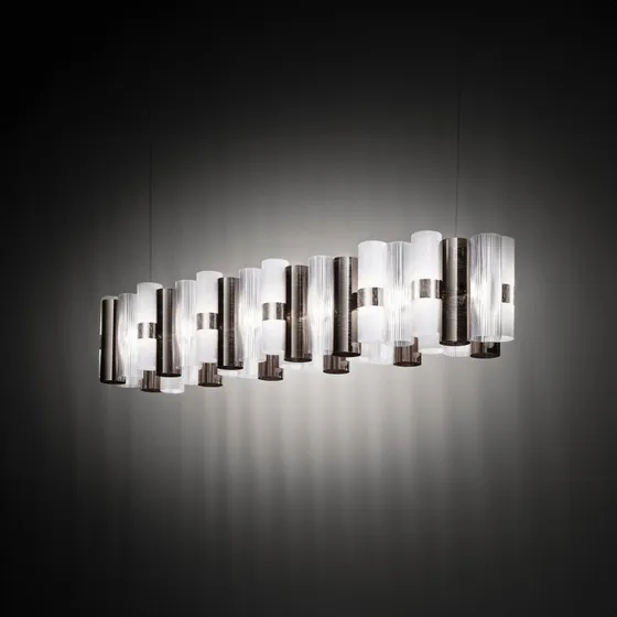 Slamp La Lollo Żyrandol LED 140 cm, kolor cynowy