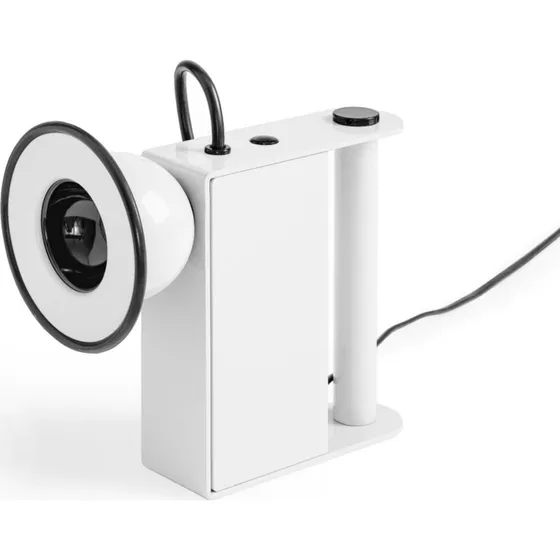 Lampa stołowa LED Stilnovo Minibox, biała