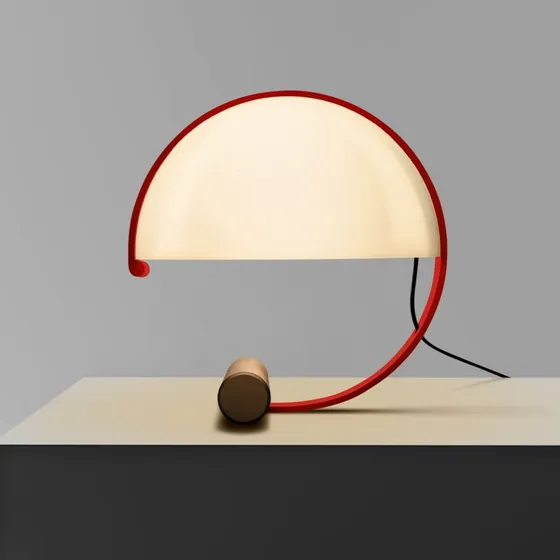 Lampa stołowa Stilnovo Meta LED biała/czerwona 37,5 cm
