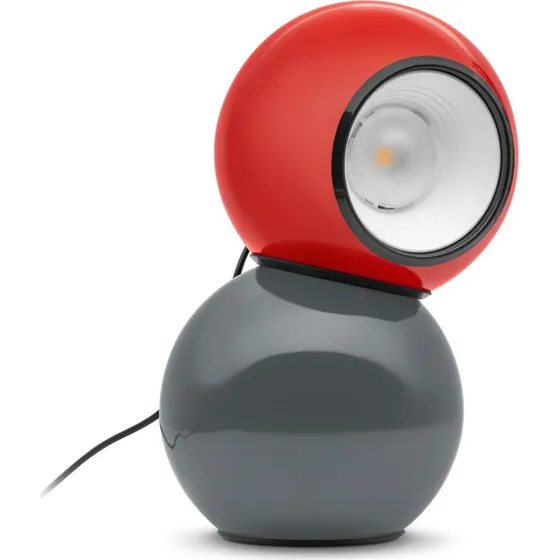 Lampa stołowa LED Stilnovo Gravitino, czerwono-szara, 24,9 cm