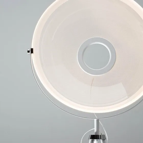 Lampa stojąca LED Stilnovo Demi Moon, biała, 196 cm
