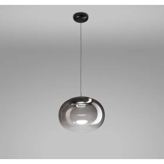 Stilnovo La Mariée Żyrandol LED dymnoszary/czarny Ø 28 cm