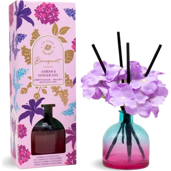 La Casa de los Aromas Flower Bouquet Bursztyn & Lilia Imbirowa 170ml