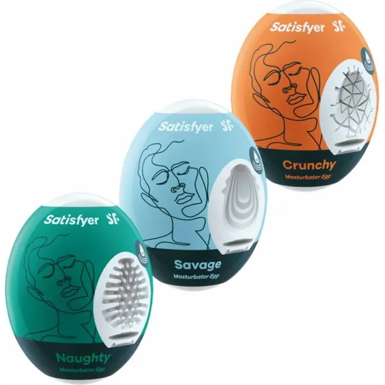Satisfyer Zestaw Jajek do Masturbacji Naughty, Savage, Crunchy