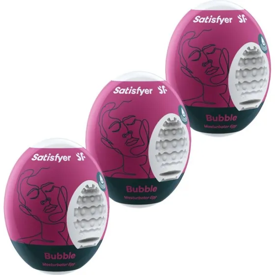 Satisfyer Masturbator Eggs Bubble - zestaw jajek do masturbacji