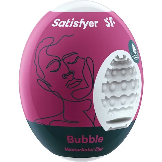 Satisfyer Egg Bubble - Kompaktowy masturbator w kształcie jajka