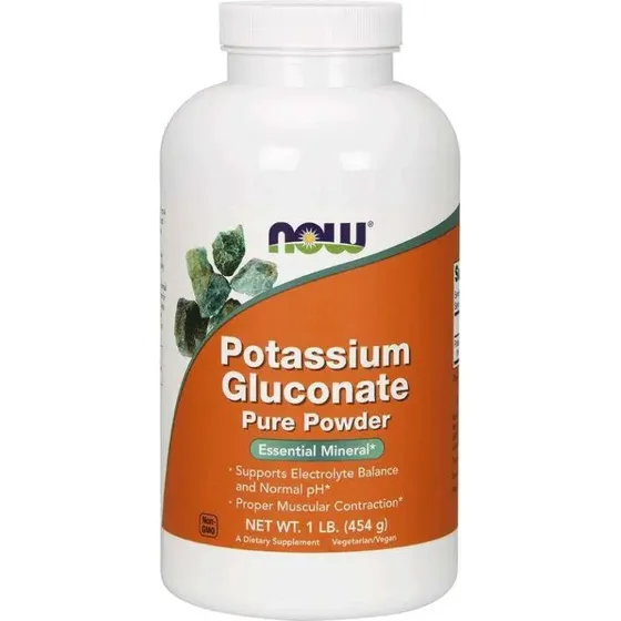 Now Foods Glukonian Potasu 454 g - Proszek