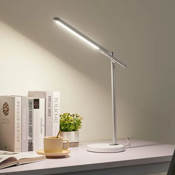 Lindby Valtorin LED Lampa Stołowa Biała