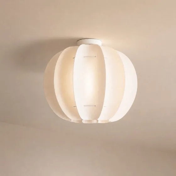 Lampa sufitowa Lindby Winslow, kremowo-biała, Ø 50 cm, E27