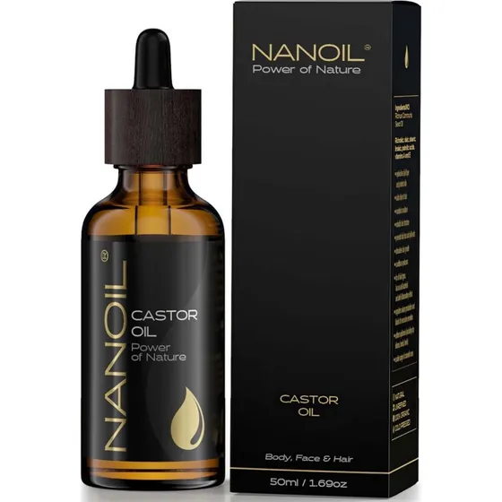 Nanoil Olejek rycynowy 50 ml - 100% organiczny, zimnotłoczony