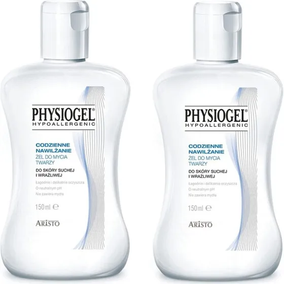 Physiogel Hypoallergenic Żel do mycia twarzy 2x150 ml