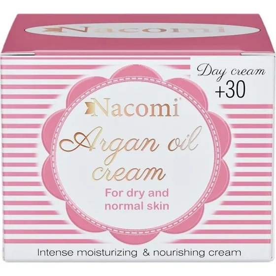 Nacomi Krem Arganowy na dzień z witaminą E +30, 50ml