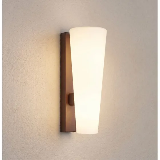 Lucande Jovra Kinkiet zewnętrzny LED, stal corten, 32 cm