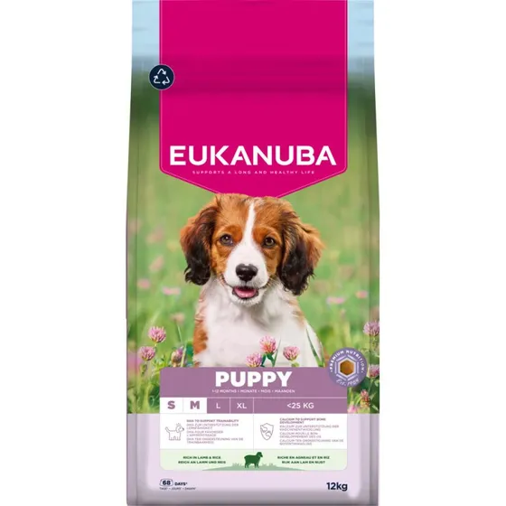 Eukanuba Premium Nutrition Puppy Small & Medium Breed, jagnięcina i ryż - 12 kg
