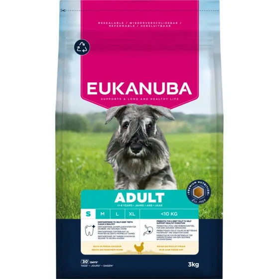Eukanuba Premium Nutrition Adult Small Breed, kurczak, 2 x 3 kg