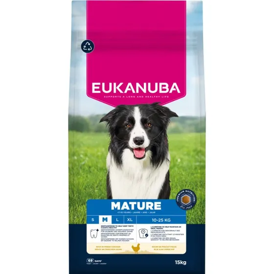 Eukanuba Premium Nutrition Mature Medium Breed, kurczak - 2 x 15 kg