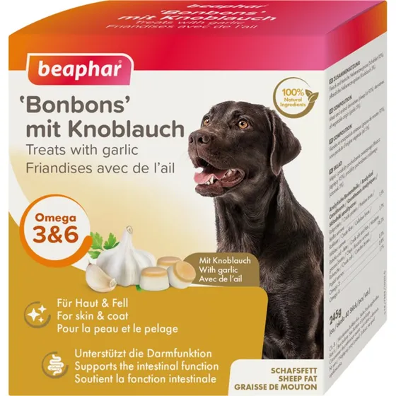 Beaphar Bonbons z czosnkiem – kuracja dla skóry i sierści, 245 g