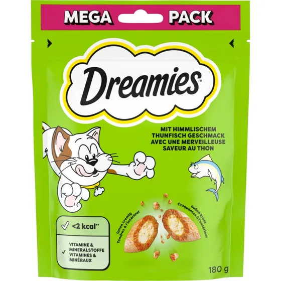 Dreamies Tuńczyk - Chrupiące przysmaki dla kota, 3 x 180 g