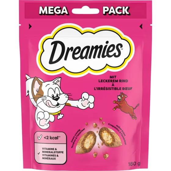 Dreamies Przysmak dla kota - Wołowina, 180 g