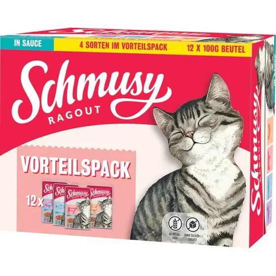 Schmusy Ragout w sosie - Pakiet mieszany karma mokra dla kotów