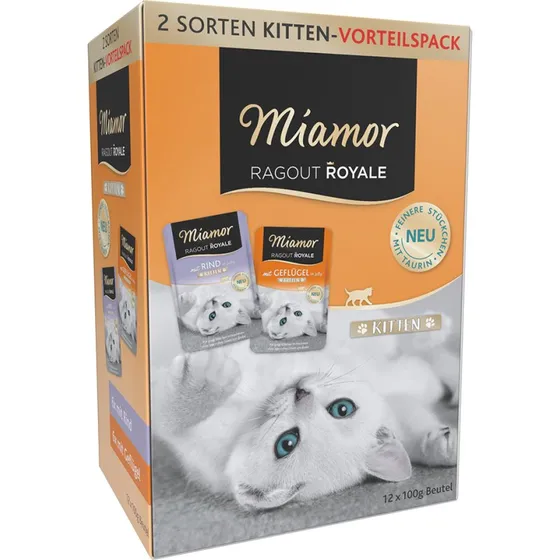 Miamor Ragout Royale Kitten, Drób i Wołowina, 12 x 100 g