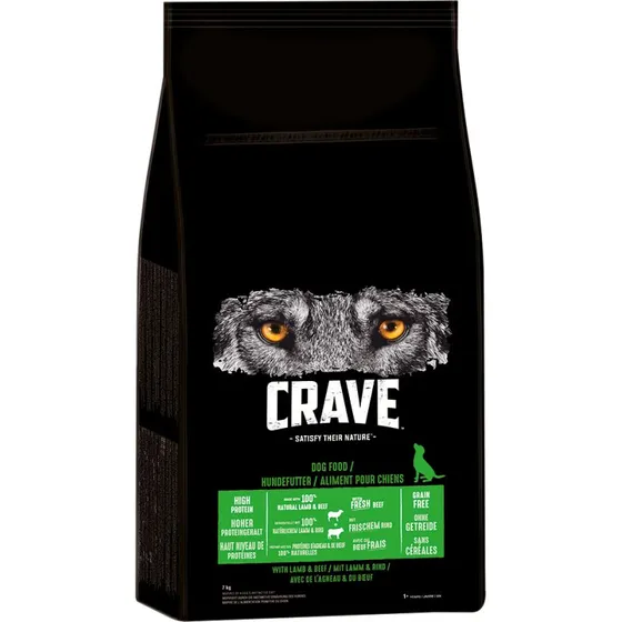 Crave Adult Karma sucha dla psa, jagnięcina i wołowina, 7 kg