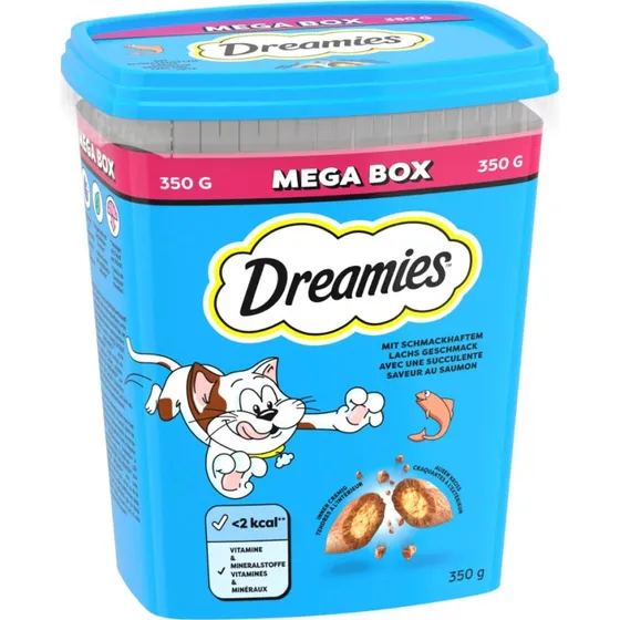 Dreamies Mega Box Przysmaki dla Kota - Łosoś, 2 x 350 g