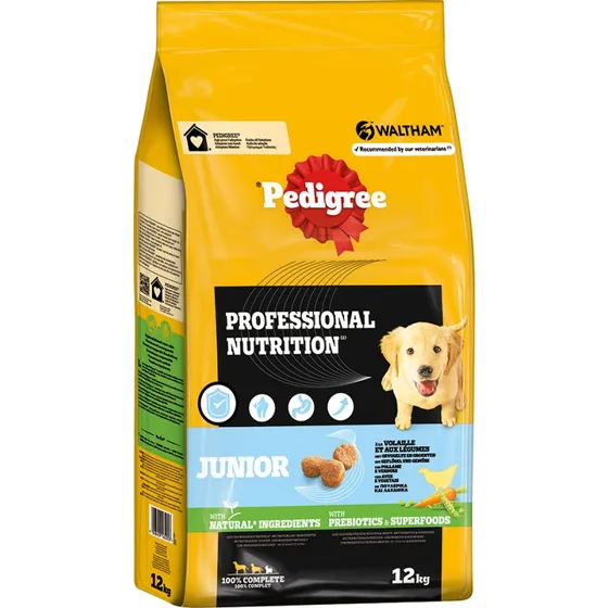 Pedigree Professional Nutrition Junior drób i warzywa - 2 x 12 kg