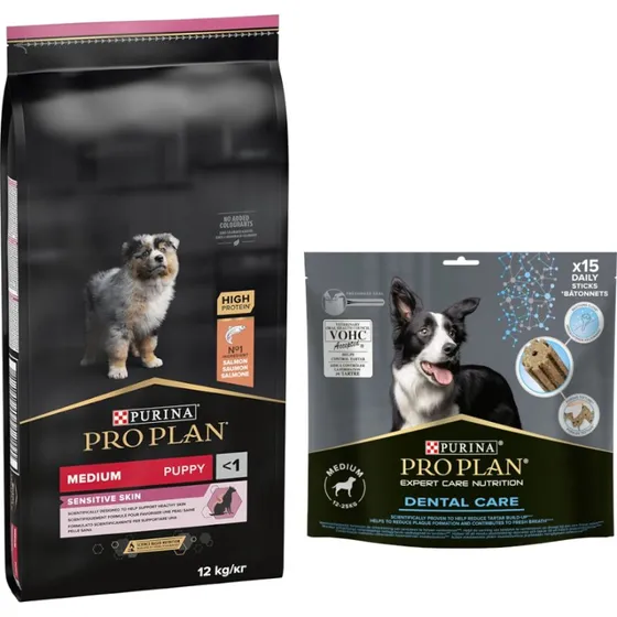 Purina Pro Plan Medium Puppy Sensitive Skin Łosoś i Ryż 12 kg