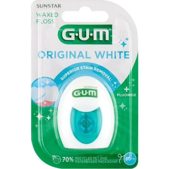 Sunstar GUM Original White Ni Dentystyczna 30m