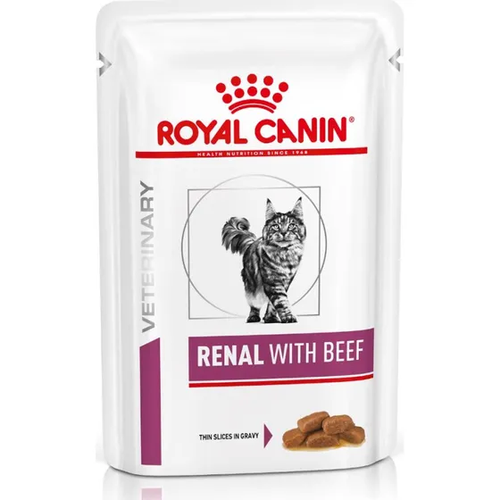 Royal Canin Veterinary Feline Renal w sosie - Wołowina, 12 x 85 g