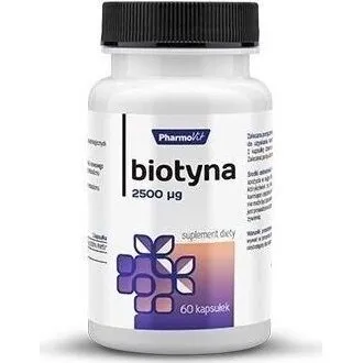 Pharmovit Biotyna 2500 µg 60 kapsułek - Zdrowe Włosy i Skóra