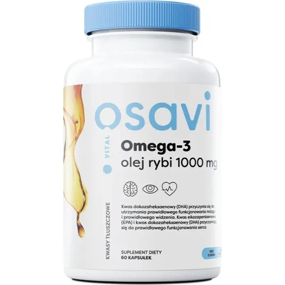 Osavi Omega-3 Olej Rybi 1000 mg (60 kapsułek)