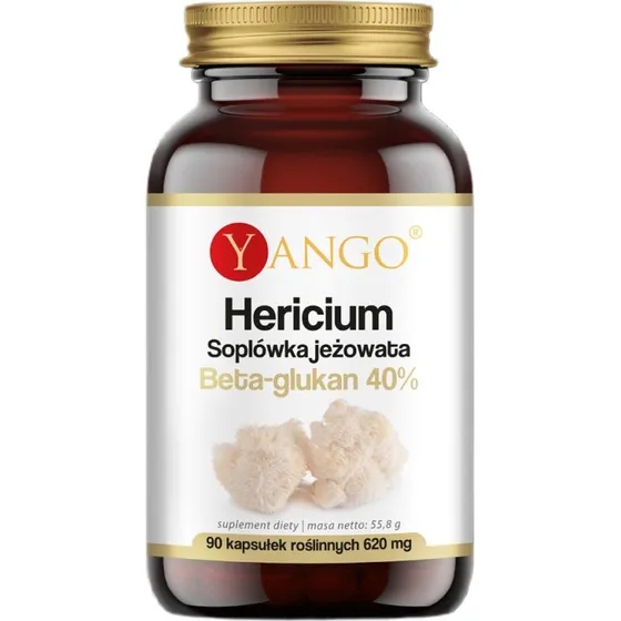 YANGO Soplówka jeżowata 40% beta-glukanu 90 kapsułek